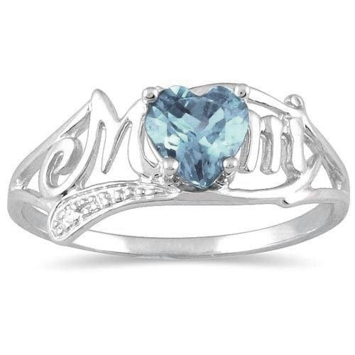 Anillo de madre de ópalo en forma de corazón