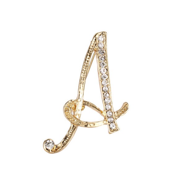 Mode Kleidung Accessoires 26 englische Alphabet Broschen