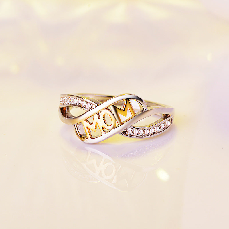 Platin 18K vergoldete Mama Damenringe