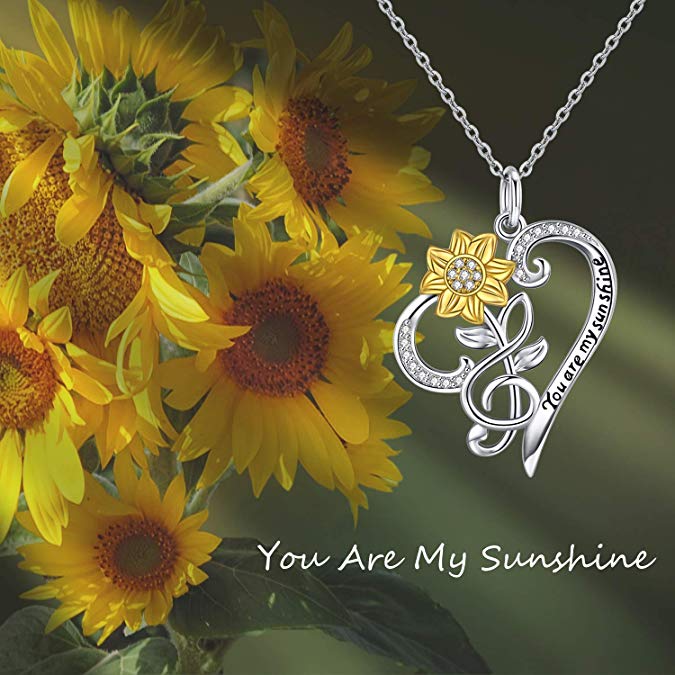 Collar de Girasol de Plata de Ley 925