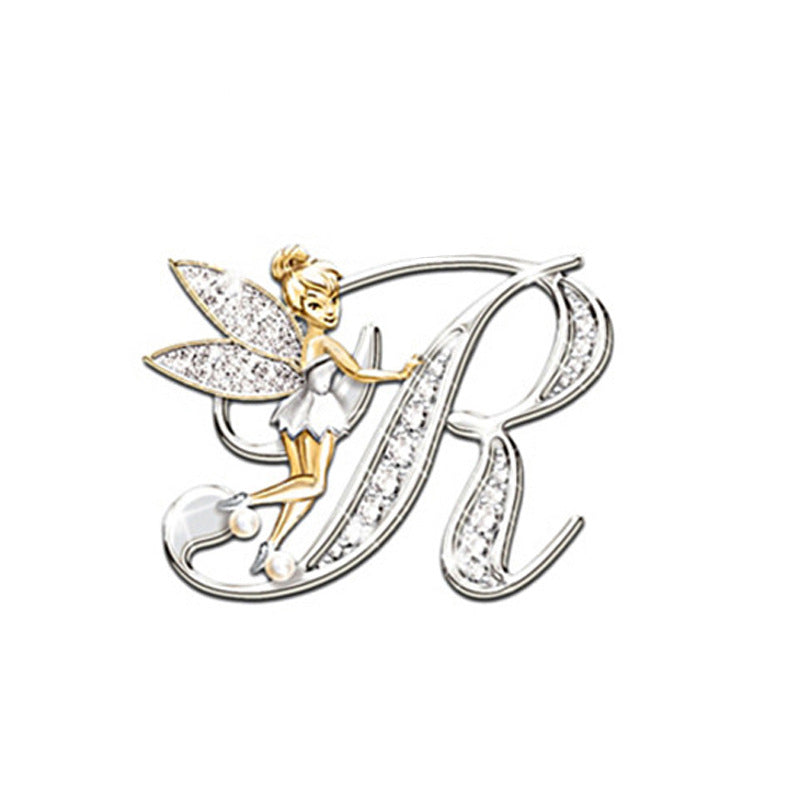 Broche de mujer con 26 letras inglesas