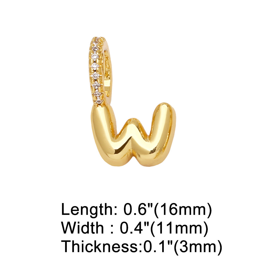 26 Letters Pendant Bracelet Women Gold Plated