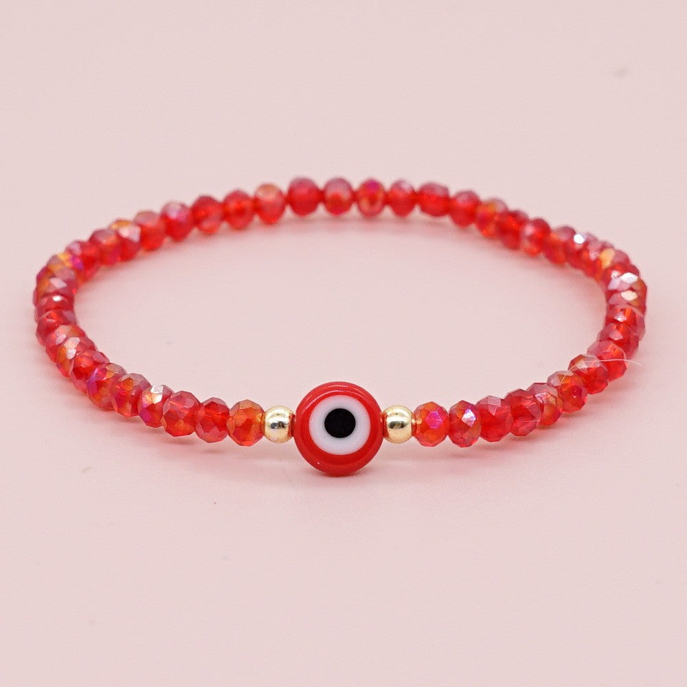 Mehrfarbiges Modisches Geschliffenes Kristallarmband Schlicht