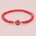 Mehrfarbiges Modisches Geschliffenes Kristallarmband Schlicht
