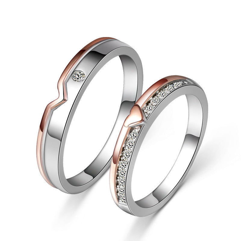 925er Sterlingsilber Romantische Pärchenringe für Männer und Frauen