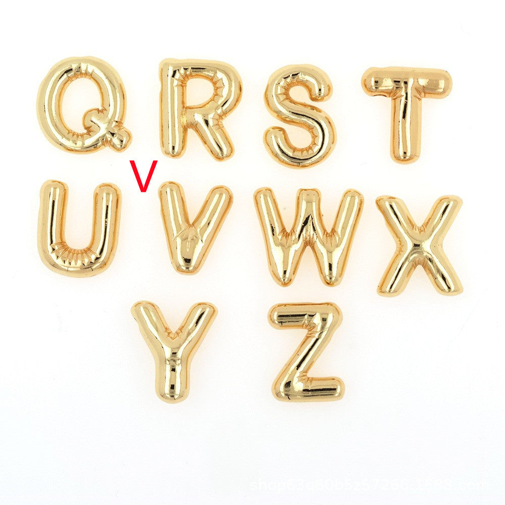 Glossy Letters Copper Pendant Necklace