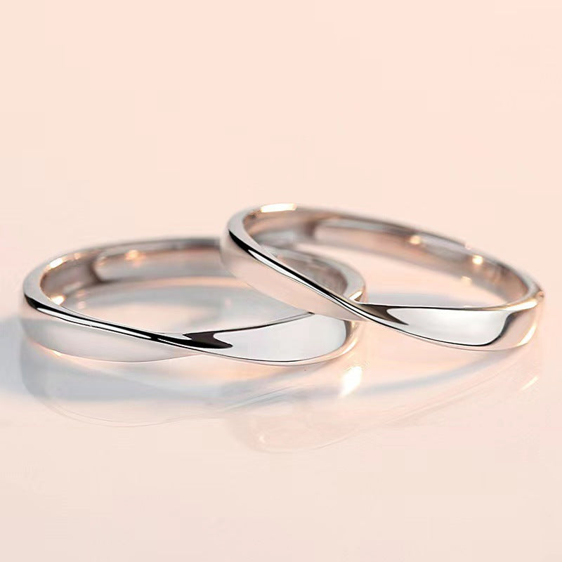 Anillos de apertura Simulación de boda Anillo de diamante