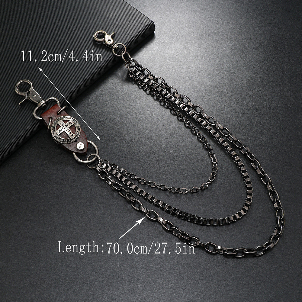 Cadena vaquera de metal punk para cintura