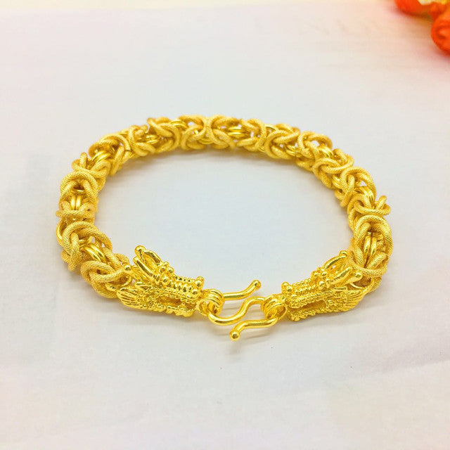 Goldarmband für Herren, vergoldet, 24K, Simulationsschmuckarmband