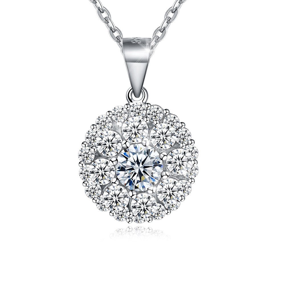 Damen rotierende Sterlingsilber-Schlüsselbeinkette