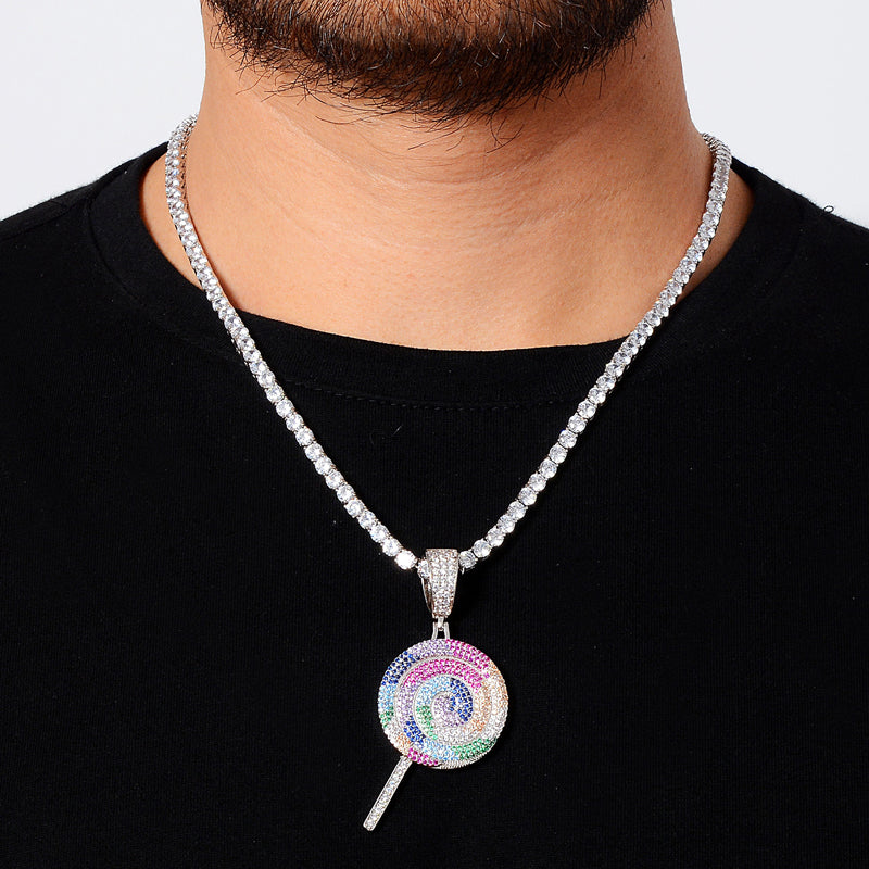 Regenbogen-Lutscher-Halskette
