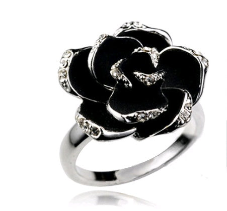 Beliebter Schmuck Kamelien-Ohrringe Halskette Ring Dreiteiler
