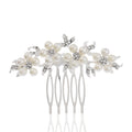 Peineta para el pelo con incrustaciones de diamantes, joya nupcial para boda