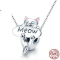 Heißer Stil Freche Katze Parfümflasche Silberperlen-Accessoires
