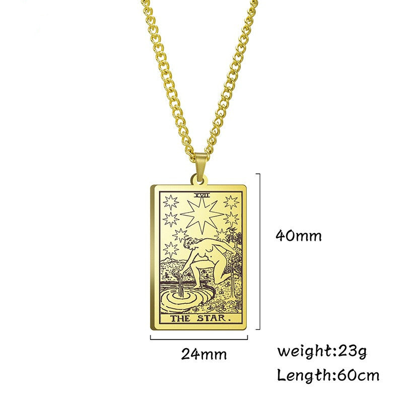 Tarot Hexe Tarot Weihwasser Edelstahlkette