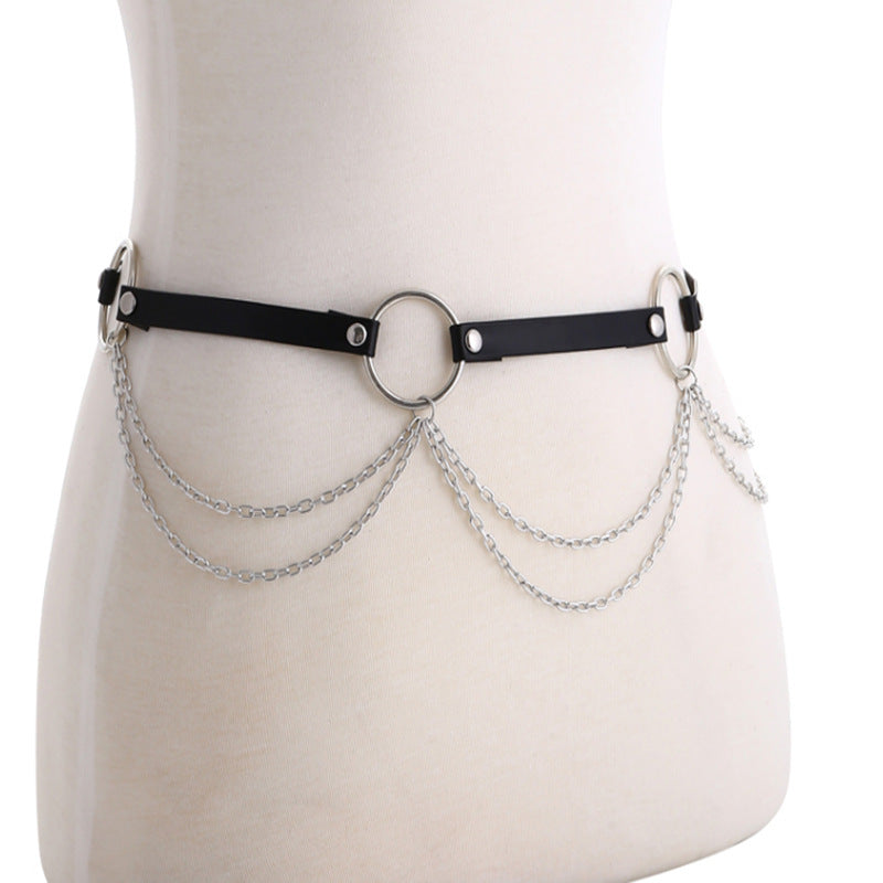 Correas de cadena, joyería de cintura, arnés corporal, accesorio de moda, sexy, rave, para mujeres y chicas