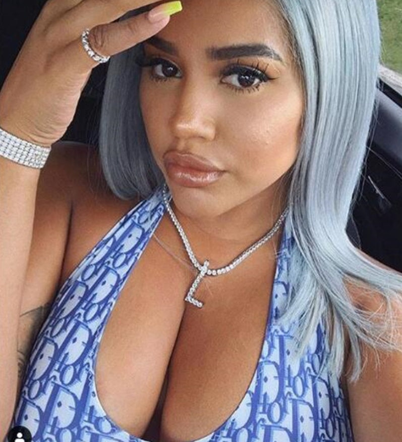 Custom silver tennis personalized name choker initial letter pendant necklace