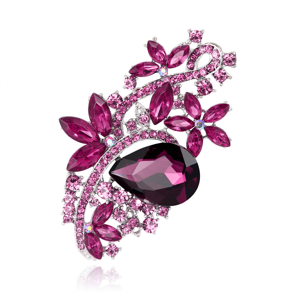 Rhinestone Brooch Acrylic Glass Brooch Pin Clothing Brooch