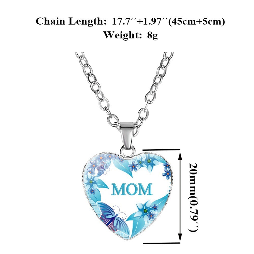 Muttertagsgeschenk Mama Herzanhänger Halskette