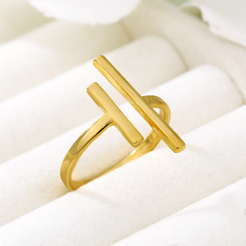 Barren-Ring Schlichter Ring Edelstahl Damenring