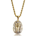 Neu eingetroffen: Hip-Hop-Schmuck, Iced Out Ägyptischer Pharao Anhänger Halskette