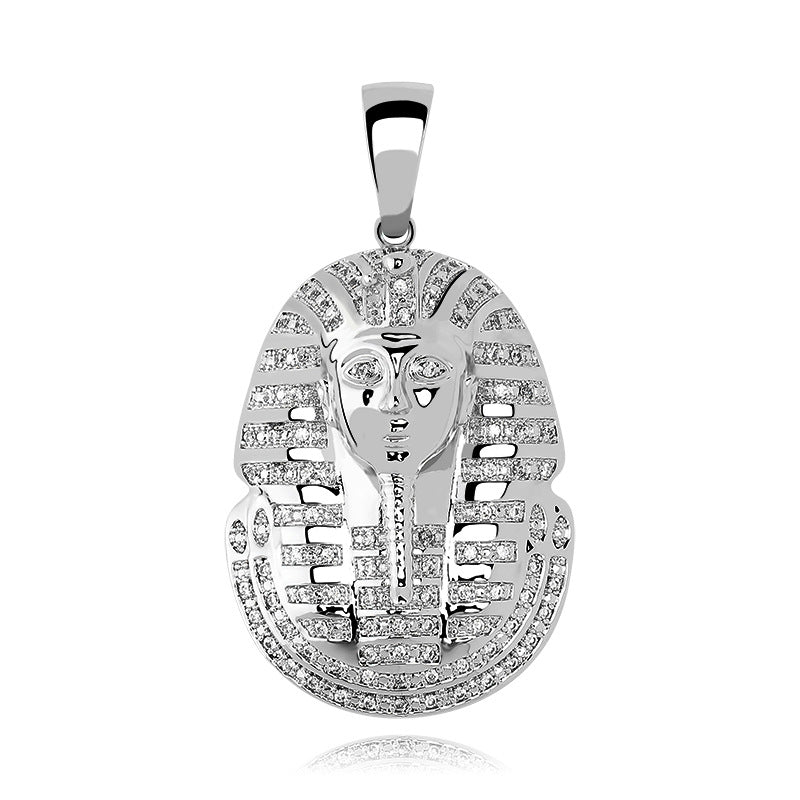 Neu eingetroffen: Hip-Hop-Schmuck, Iced Out Ägyptischer Pharao Anhänger Halskette