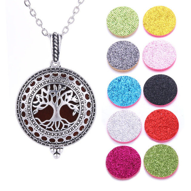 Collar Difusor de Aceites Esenciales con Colgante de Mariposa