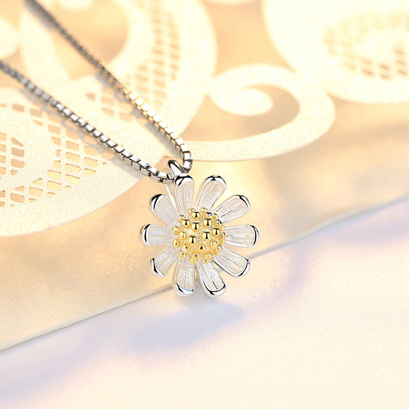 S925 Sterling-Silber-Sonnenblumenanhänger