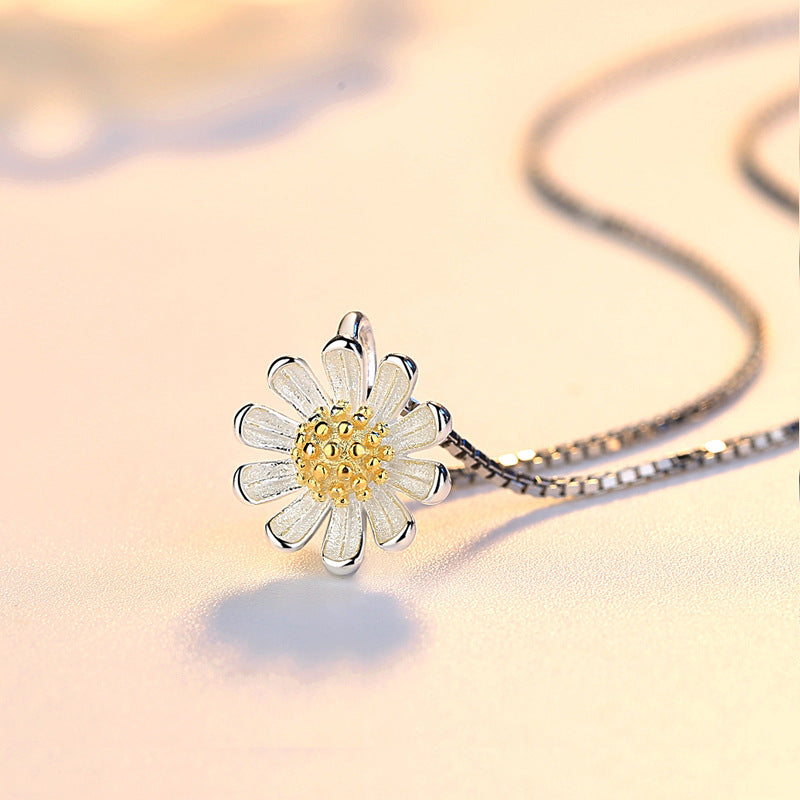 S925 Sterling-Silber-Sonnenblumenanhänger