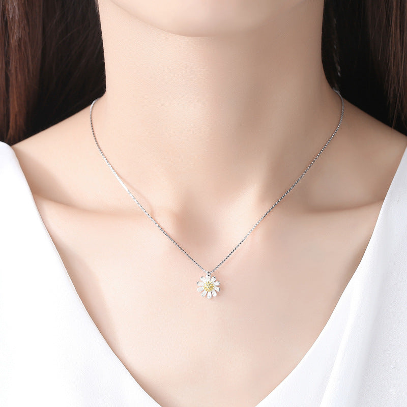 S925 Sterling-Silber-Sonnenblumenanhänger