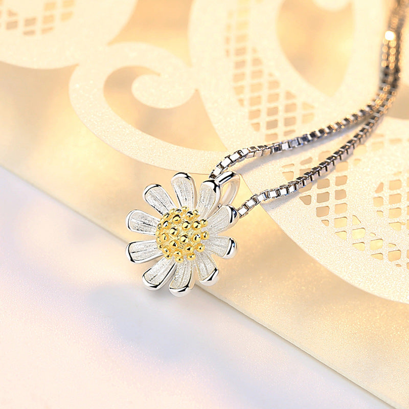 S925 Sterling-Silber-Sonnenblumenanhänger
