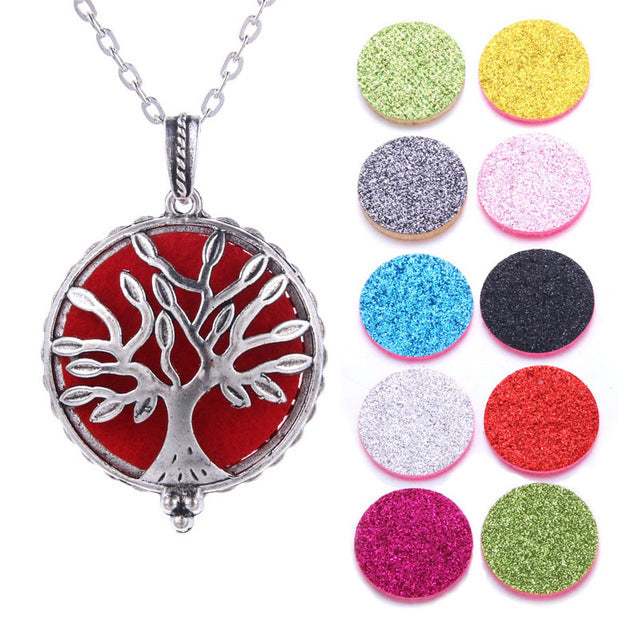 Collar Difusor de Aceites Esenciales con Colgante de Mariposa