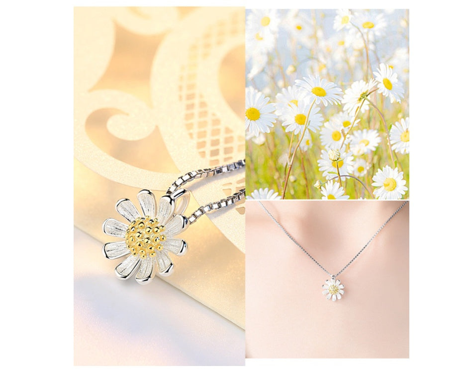 S925 Sterling-Silber-Sonnenblumenanhänger