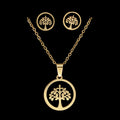 Edelstahl Lebensbaum Set DIY Mode Titan Stahl Schmuck