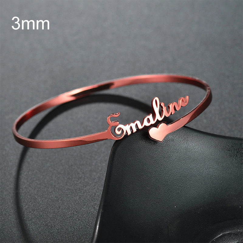 Individualisiertes Namensarmband, personalisierte Armreifen, Edelstahlschmuck