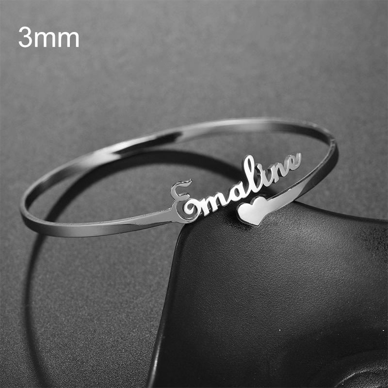Individualisiertes Namensarmband, personalisierte Armreifen, Edelstahlschmuck