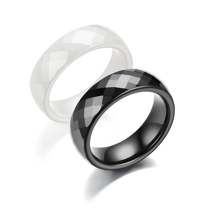 Mode Diamant facettenreich Herren- und Damenringe Koreanischer Stil Beliebte Partnerringe
