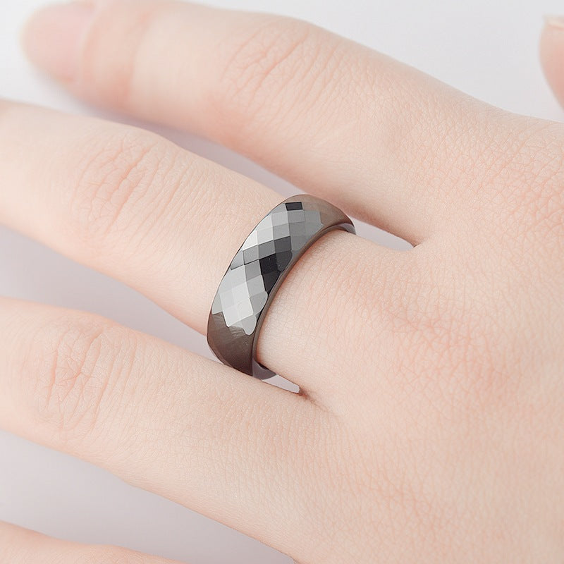 Mode Diamant facettenreich Herren- und Damenringe Koreanischer Stil Beliebte Partnerringe