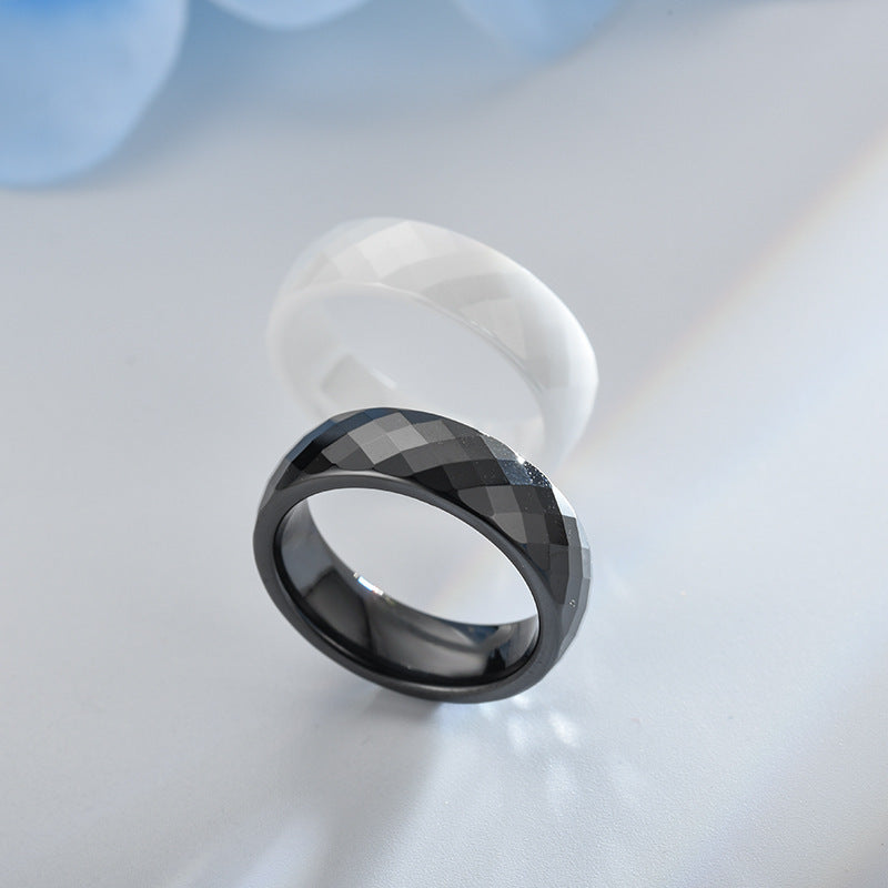 Mode Diamant facettenreich Herren- und Damenringe Koreanischer Stil Beliebte Partnerringe