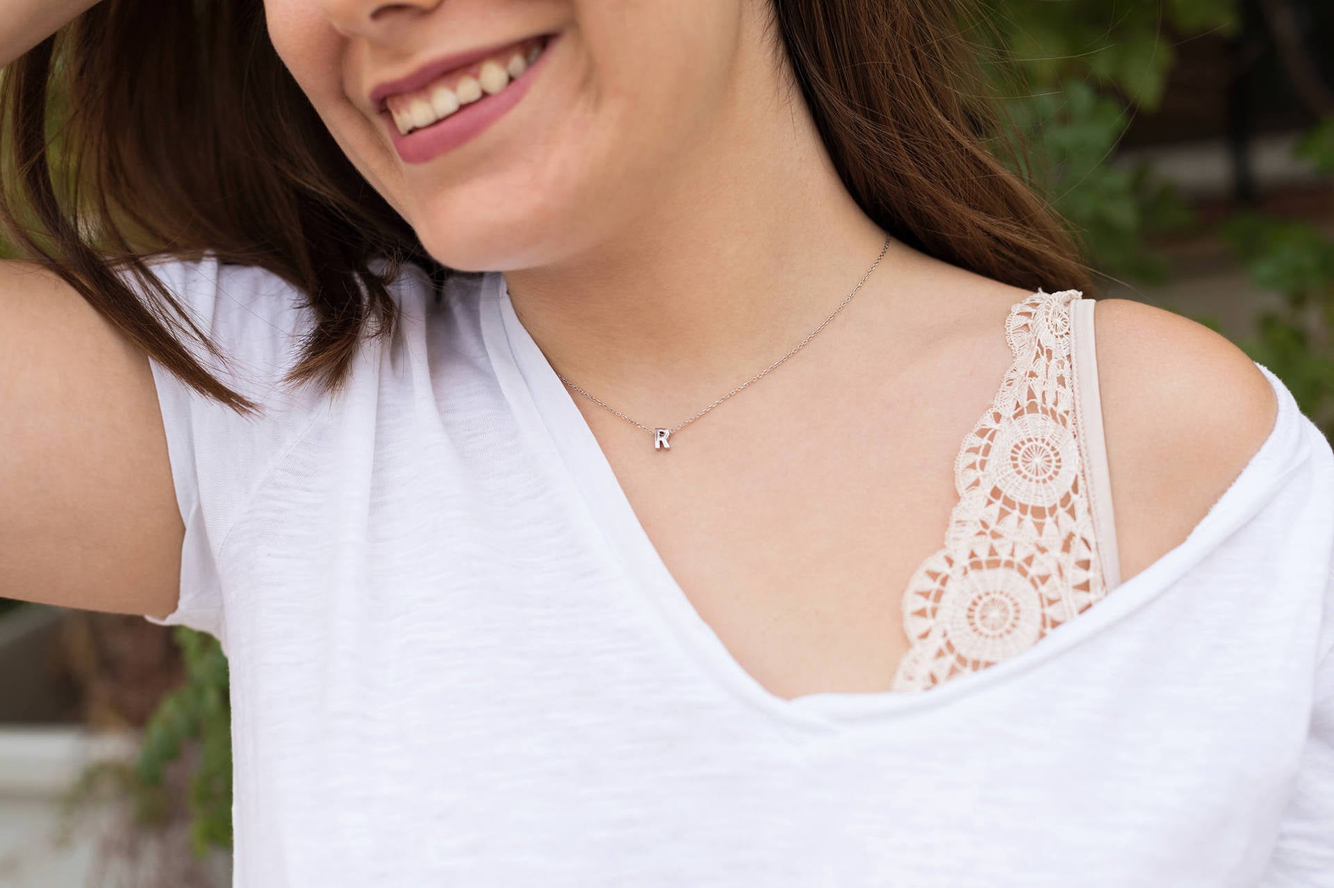 Simple Letter Chain 26 Letter Necklace