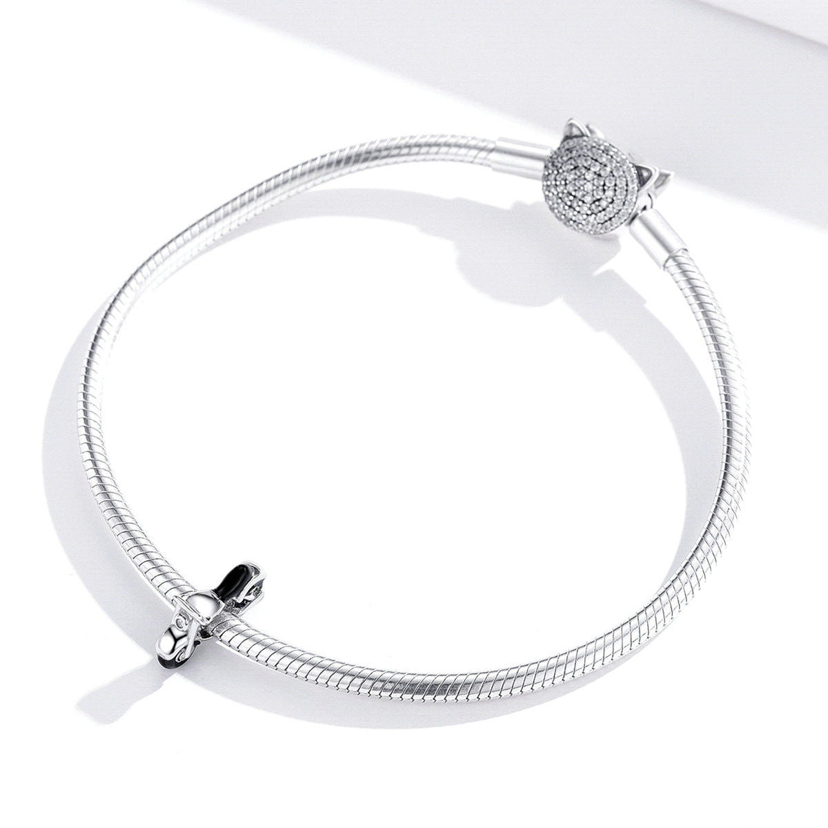 925er Sterling Silber Perlenarmband DIY Perlenkette Anhänger 925 Silber Zubehör