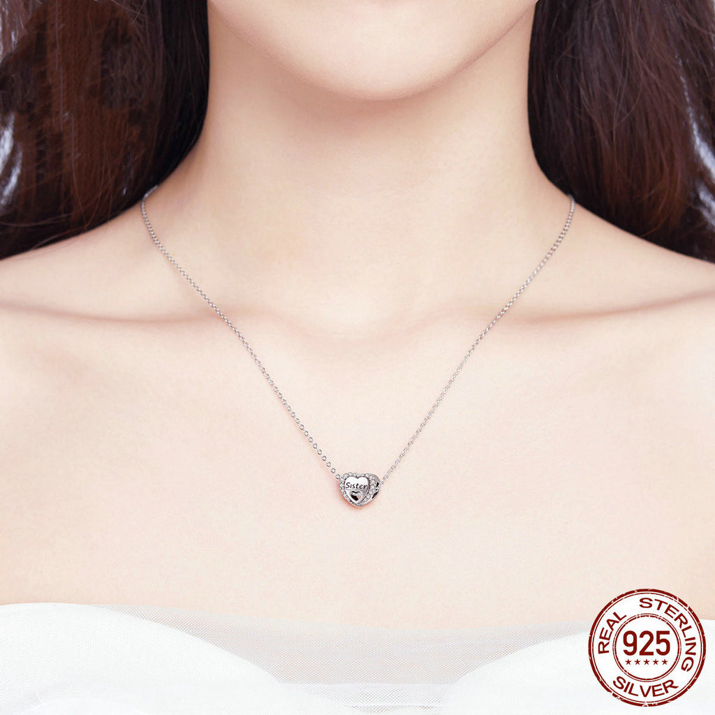 Herzförmiges DIY-Armband aus Perlen S925 Sterlingsilber lose Perlen