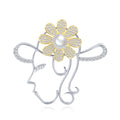 Drehbare Porträtbrosche Anstecknadel Mantel Pullover Accessoires
