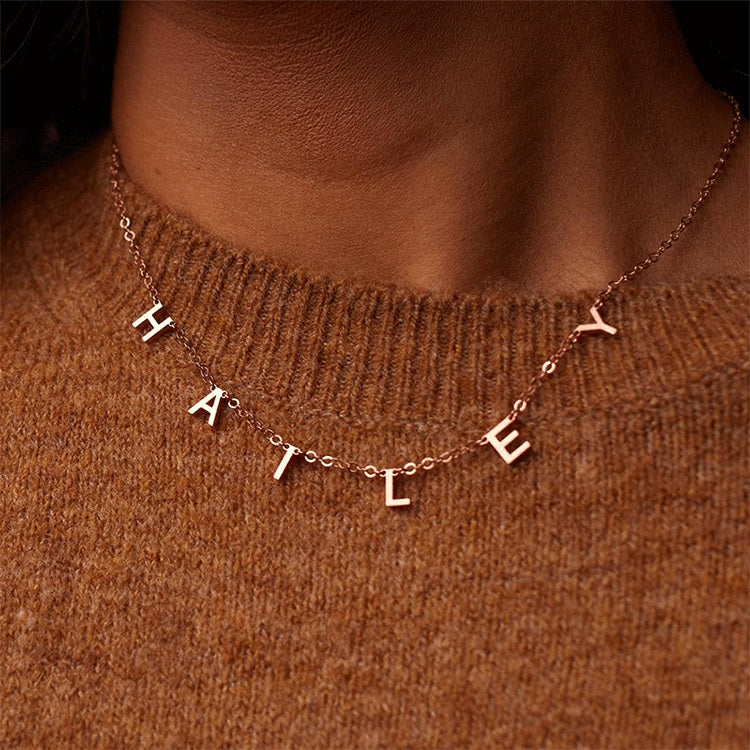 Halskette für Frauen DIY Personalisierte Initialen Personalisierte Buchstaben Halskette