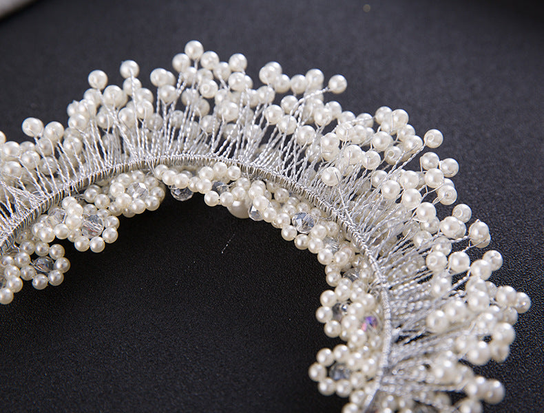 Koreanische Brauthaarschmuck, Perlenhaarreifen, Haarbänder, Haarschmuckblumen, Hochzeitsschmuck, Blumen, Hochzeitsschmuck