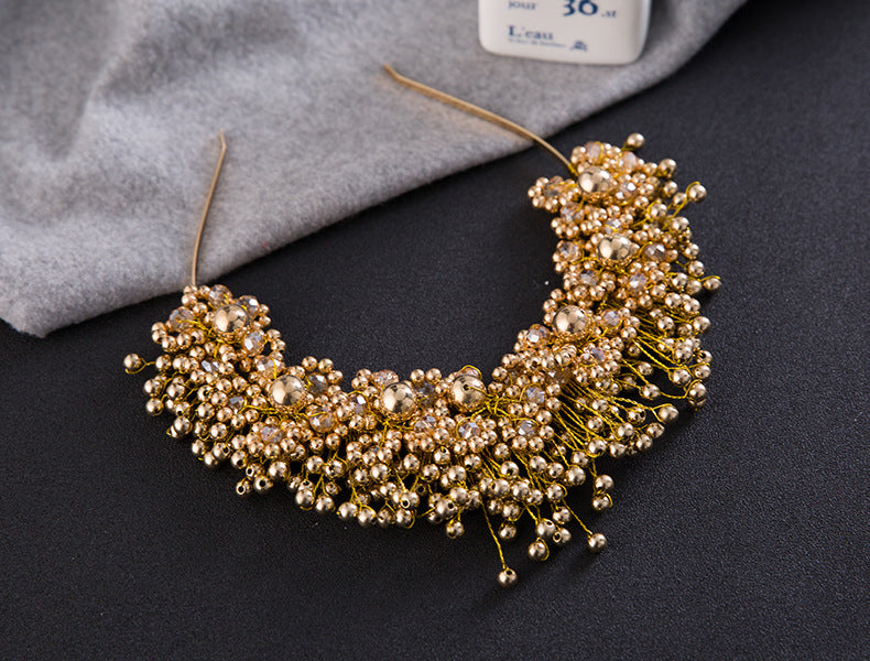 Koreanische Brauthaarschmuck, Perlenhaarreifen, Haarbänder, Haarschmuckblumen, Hochzeitsschmuck, Blumen, Hochzeitsschmuck