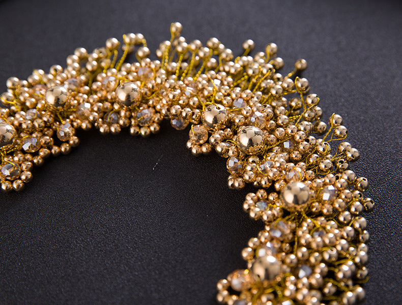 Koreanische Brauthaarschmuck, Perlenhaarreifen, Haarbänder, Haarschmuckblumen, Hochzeitsschmuck, Blumen, Hochzeitsschmuck