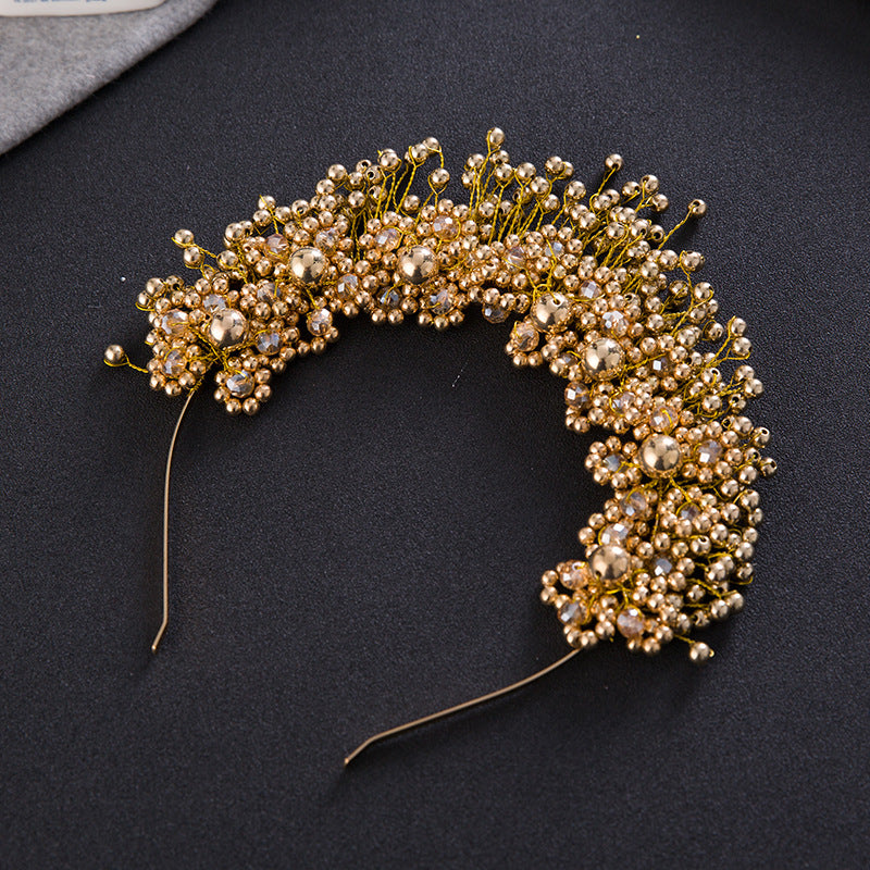 Koreanische Brauthaarschmuck, Perlenhaarreifen, Haarbänder, Haarschmuckblumen, Hochzeitsschmuck, Blumen, Hochzeitsschmuck