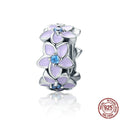 S925 Armband Blume Silikon Armband Perlen