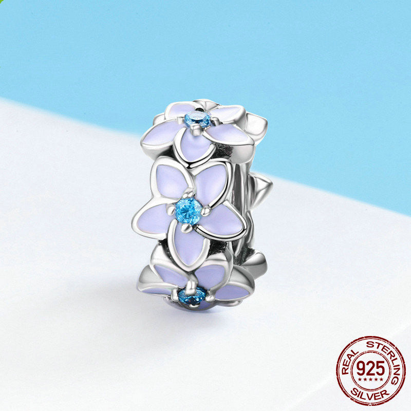 S925 Armband Blume Silikon Armband Perlen